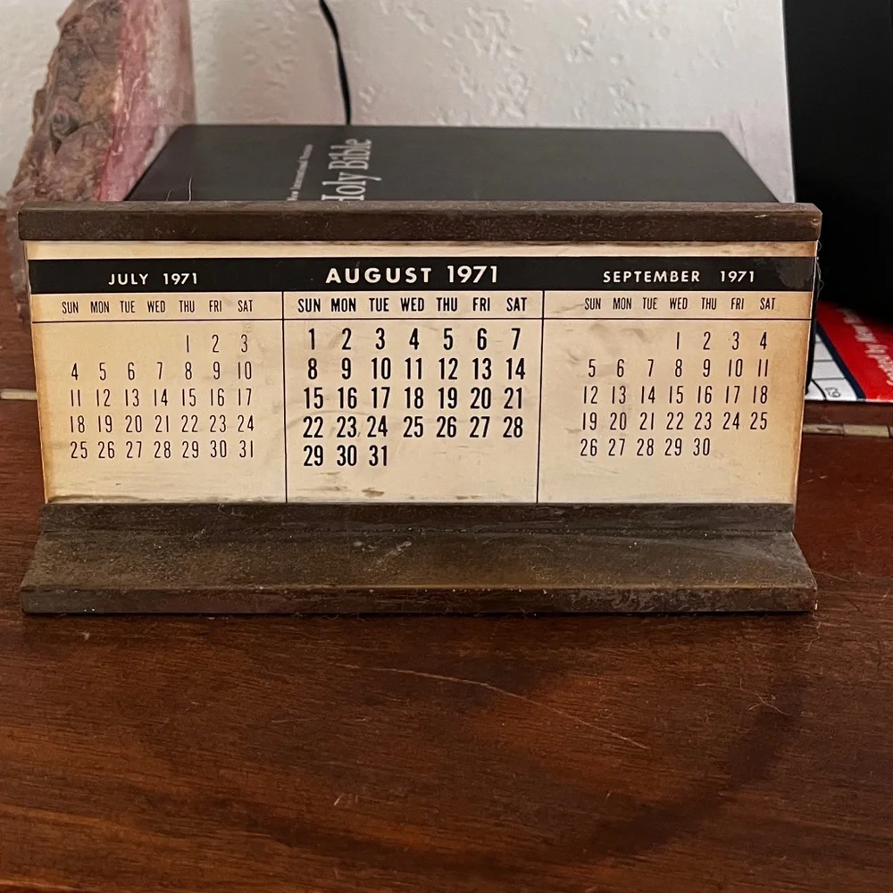 vintage 1971 1970s calendar